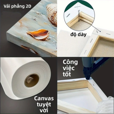 Tranh sơn dầu treo tường đơn dọc họa tiết hoa canvas - giá ưu đãi 115.290 VND