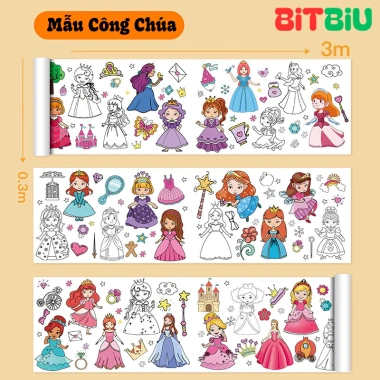 Tranh Tập Tô Màu 3M Bé - Cuộn Nhiều Hình Vui Nhộn, Giá Ưu Đãi 27.800₫ BiTBiU