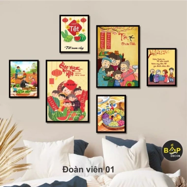Tranh Tết 2.026 kèm keo dán - Chống nước, không ẩm mốc, không bay màu, chụp ảnh 9 Tranh Tết 2.026 kèm keo dán - Chống nước, không ẩm mốc, không bay màu, chụp ảnh 9