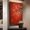 Tranh Tết hoa nên đỏ in canvas 60x90 cm - Treo tường decor giảm giá 229.000đ