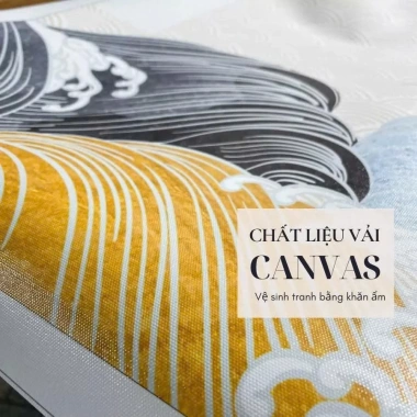 Tranh Tết hoa nên đỏ in canvas 60x90 cm - Treo tường decor giảm giá 229.000đ