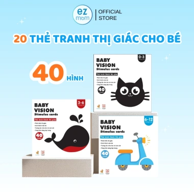 Tranh Thị Giác Vision TNBOOKS cho Bé 0-12 Tháng Phát Triển Thị Giác, 59.000 VND