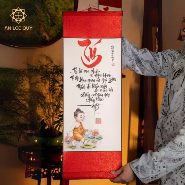Tranh Thư Pháp Tuổi Tý Đã Xin Lộc - Phong Thủy An Lộc Quý, Giao Ngẫu Nhiên, Giá Ưu Đãi 268k