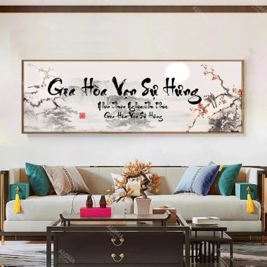 Tranh Thư Pháp Việt Gia Hòa Vạn Sự Hưng - Thiết Kế Theo Yêu Cầu, Giá 190.000đ