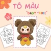 Tranh Tô Màu Baby Three Siêu Hot A4/A5 Đồ Chơi Thủ Công Thông Minh Giá 15.000 VND