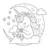 Tranh Tô Màu Bé 50 Tờ Chủ Đề Unicorn Kỳ Lân Giá Chỉ 19.900đ 4