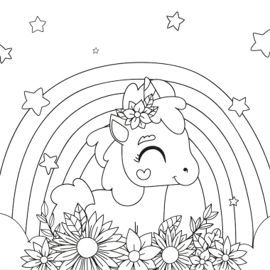 Tranh Tô Màu Bé 50 Tờ Chủ Đề Unicorn Kỳ Lân Giá Chỉ 19.900đ
