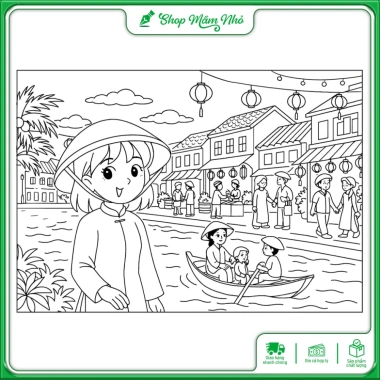 Tranh tô màu cuộc sống - xả xì chét giảm giá 45.000, thư giãn sáng tạo
