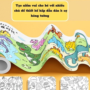 Tranh Tô Màu Dán Tường 3M Hagykidhn cho Bé - Cắt Hình Dán Kỷ Niệm, Giá 28.000