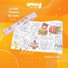 Tranh tô màu dạng cuộn kèm màu nước - Nhiều mẫu, giá chỉ 69.900₫