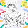 Tranh Tô Màu Hello Kitty 50 Tờ A4 A5 - Dành cho Màu Sáp và Chì, Giá 19.900 VND