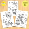 Tranh Tô Màu Hello Kitty 50 Tờ A4 A5 - Dành cho Màu Sáp và Chì, Giá 19.900 VND 2