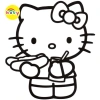 Tranh Tô Màu Hello Kitty 50 Tờ A4 A5 - Dành cho Màu Sáp và Chì, Giá 19.900 VND 5