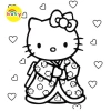 Tranh Tô Màu Hello Kitty 50 Tờ A4 A5 - Dành cho Màu Sáp và Chì, Giá 19.900 VND 6