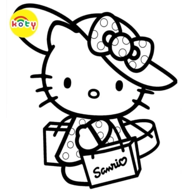 Tranh Tô Màu Hello Kitty 50 Tờ A4 A5 - Dành cho Màu Sáp và Chì, Giá 19.900 VND 7 Tranh Tô Màu Hello Kitty 50 Tờ A4 A5 - Dành cho Màu Sáp và Chì, Giá 19.900 VND 7