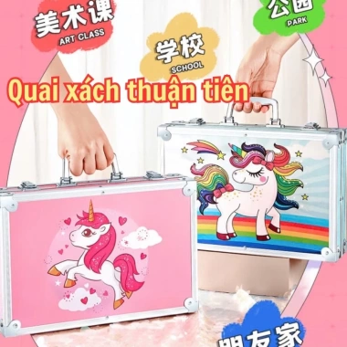 Tranh tô màu Kuromi và Bút màu 145 chi tiết - Quà sinh nhật bé gái, hộp Capybara 279k