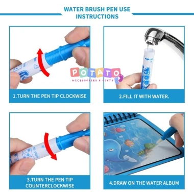 Tranh Tô Màu Nước Ma Thuật Nhiều Chủ Đề Cho Bé Dùng Nhiều Lần, Tặng Bút, 35.999₫ 7