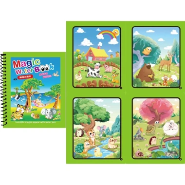 Tranh Tô Màu Nước Ma Thuật Tự Xóa - 12 Chủ Đề Thần Kỳ, Tặng Bút, Giá 13.500đ