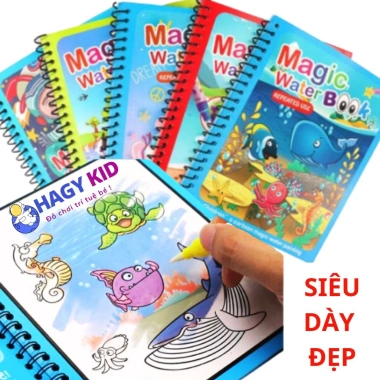 Tranh tô màu nước tặng bút, dùng nước, tái sử dụng lần cho bé - Binbibo 19.900₫