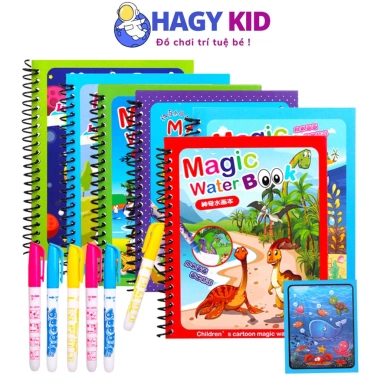 Tranh tô màu nước tặng bút, dùng nước, tái sử dụng lần cho bé - Binbibo 19.900₫
