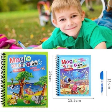 Tranh tô màu nước tặng bút, dùng nước, tái sử dụng lần cho bé - Binbibo 19.900₫
