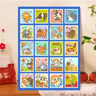 Tranh tô màu số hoá CUTE không khung, cọ chuyên, dung môi giảm khô, màu bóng 3