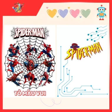 Tranh Tô Màu Spiderman Sáng Tạo - Đồ Chơi Mỹ Thuật Thủ Công Giá Ưu Đãi 39.200 VND