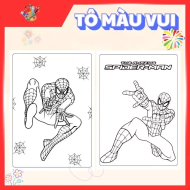 Tranh Tô Màu Spiderman Sáng Tạo - Đồ Chơi Mỹ Thuật Thủ Công Giá Ưu Đãi 39.200 VND