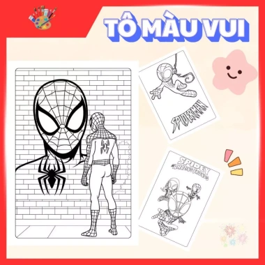 Tranh Tô Màu Spiderman Sáng Tạo - Đồ Chơi Mỹ Thuật Thủ Công Giá Ưu Đãi 39.200 VND