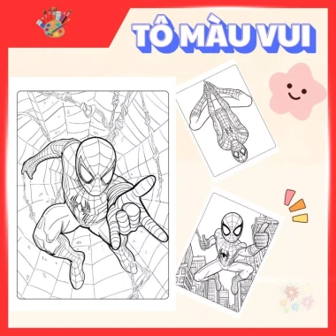 Tranh Tô Màu Spiderman Sáng Tạo - Đồ Chơi Mỹ Thuật Thủ Công Giá Ưu Đãi 39.200 VND
