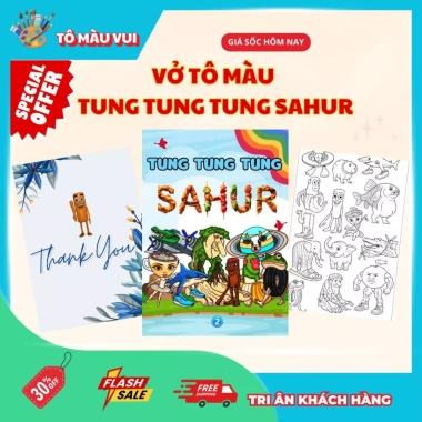 Tranh Tô Màu Tung Tung Tung Sahur Tập 2 Đồ Chơi Thủ Công Siêu Sáng Tạo 38,610₫