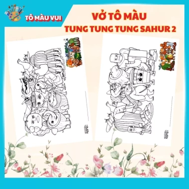 Tranh Tô Màu Tung Tung Tung Sahur Tập 2 Đồ Chơi Thủ Công Siêu Sáng Tạo 38,610₫