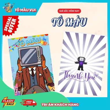 Tranh Tô Màu TV Man - Đồ Chơi Mỹ Thuật Thủ Công cho Bé, Giá Ưu Đãi 39.200đ