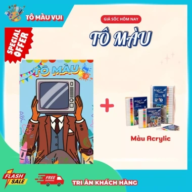 Tranh Tô Màu TV Man - Đồ Chơi Mỹ Thuật Thủ Công cho Bé, Giá Ưu Đãi 39.200đ 3