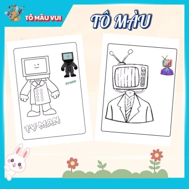 Tranh Tô Màu TV Man - Đồ Chơi Mỹ Thuật Thủ Công cho Bé, Giá Ưu Đãi 39.200đ 4