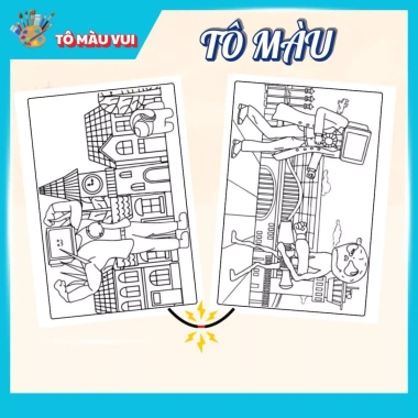 Tranh Tô Màu TV Man - Đồ Chơi Mỹ Thuật Thủ Công cho Bé, Giá Ưu Đãi 39.200đ 7