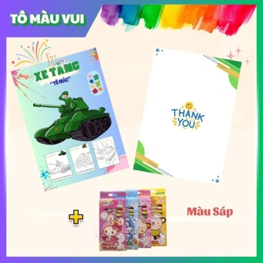 Tranh tô màu xe tăng, giấy dày A4/A5 - Đồ chơi giáo dục sáng tạo cho bé trai, 39.200₫ 3 Tranh tô màu xe tăng, giấy dày A4/A5 - Đồ chơi giáo dục sáng tạo cho bé trai, 39.200₫ 3