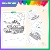 Tranh tô màu xe tăng, giấy dày A4/A5 - Đồ chơi giáo dục sáng tạo cho bé trai, 39.200₫ 8