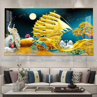 Tranh Tráng Gương THUẬN BUỒM XUÔI GIÓ UV 5D Cao Cấp - Treo Tường Phòng Khách Giá 167.999₫ 9