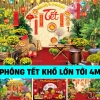Tranh trang trí Canvas khổ lớn 4m TET09 - Phông nền Tết 2.026 giá 169k BEEKIDS