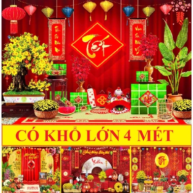 Tranh Trang Trí Tết 2.026 6D Sắc Nét - Decor Phòng Nền Chụp Ảnh Năm Mới Ưu Đãi 149k