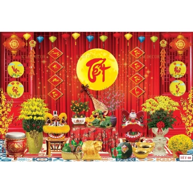 Tranh Trang Trí Tết 2.026 6D Sắc Nét - Decor Phòng Nền Chụp Ảnh Năm Mới Ưu Đãi 149k