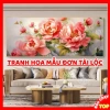 Tranh Treo Phòng Khách Hoa Mẫu Đơn Tài Lộc Phong Thủy Cao Cấp Size To May Mắn Tráng Gương Quà Biếu Tặng 660k