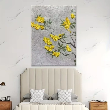 Tranh treo Tết 2.026 hoa anh đào - Khung gỗ, tranh vải sang trọng, trang trí phòng khách, giá ưu đãi 63.000₫