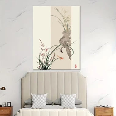 Tranh treo Tết 2.026 hoa anh đào - Khung gỗ, tranh vải sang trọng, trang trí phòng khách, giá ưu đãi 63.000₫