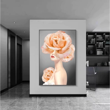 Tranh Treo Tường Cô Gái Nghệ Thuật - Phòng khách, Spa, Nail, Mi, Phun Săm Thẩm Mỹ Cao Cấp 172k