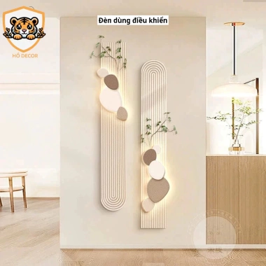 Tranh treo tường LED điều khiển Gài hoa lá giả nghệ thuật hiện đại quà tặng 759k 5