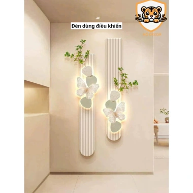 Tranh treo tường LED điều khiển Gài hoa lá giả nghệ thuật hiện đại quà tặng 759k 6