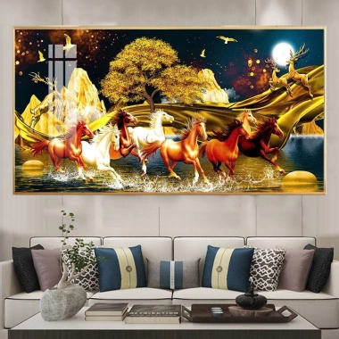 Tranh Treo Tường Mã Đáo Thành Công - Decor Phòng Khách và Văn Phòng, Tranh Tráng Gương Cao Cấp, Giá 275.000₫