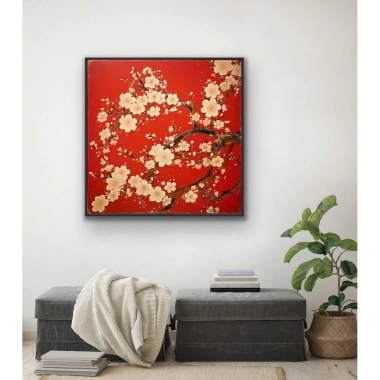 Tranh Treo Tường Ngày Tết BN6 Canvas/Tráng Gương Có Khung và Đinh Treo Giá 144k 3